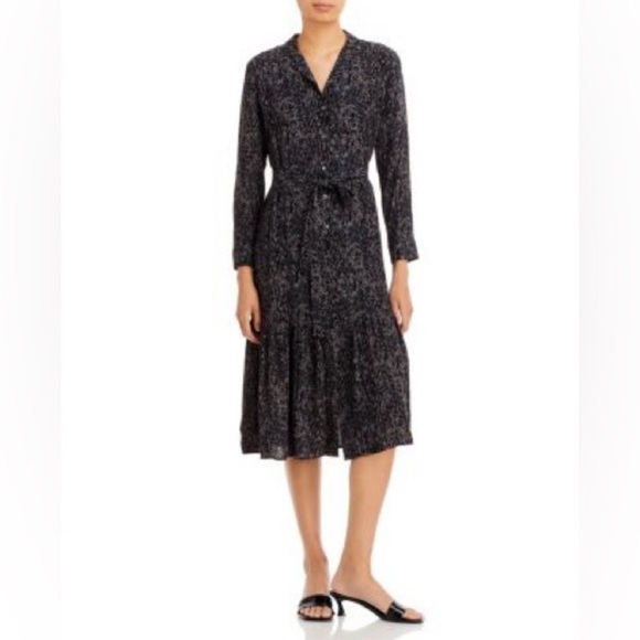 Rails Black Animal Print Button Down Dress Size Small - Picture 1 of 4